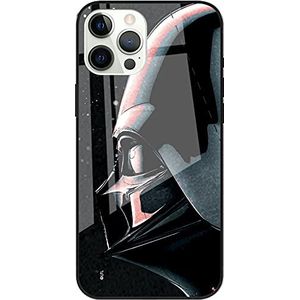 Origineel en officieel gelicentieerd Star Wars Darth Vader Copertura in vetro via iPhone 12 Pro Max in vetro temperatuur, adattato in modo ottimale Alla Forma dello smartphone, copertura protettiva