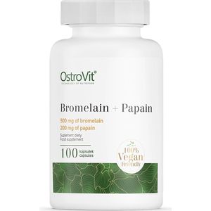 Bromelaïne / Bromelain + Papaja / Papain / papaya - Enzyme - Laboratory-confirmed quality! - 100 VEGE Capsules - OstroVit