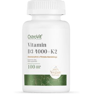 Vitaminen - OstroVit Vitamine D3 4000 IE + K2 VEGE 100 tabletten - 100 Tabletten