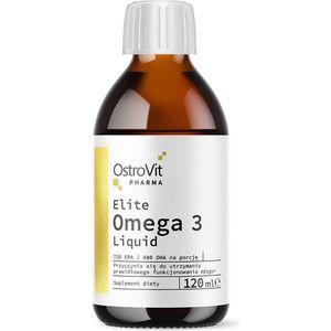 Omega 3 Druppels - Vloeistof/liquid 120 ml - OMEGA 3-vetzuren, waaronder EPA en DHA, en vitamine E - OstroVit Pharma Elite Kwaliteit! - Omega 3 Supplementen