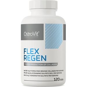 OstroVit - Flex Regen - Gewrichten - 120 tabletten - Supplementen - Collagen - Glucosamine - Chondroitin - Hyaluronic acid - MSM - Frankincense oleoresin - Vitamin C - Vitamin D3 - Manganese - Laboratorium getest kwaliteit!