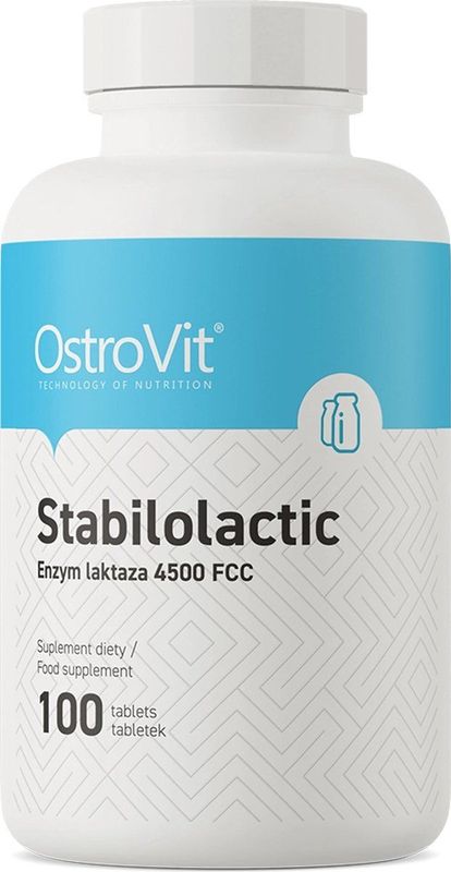 Supplementen - Lactase enzyme - Voor lactose-intolerantie* - melk-intolerantie* - | Stabilolactic - 100 tabs - OstroVit