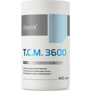 Creatine - Creatinemalaat - Creatine Malate - 3600 mg - 400 capsules - OstroVit - T.C.M 3600 - Supplementen - Laboratorium Geteste Kwaliteit!