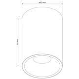 ZAMA - Plafondspot - Wit - GU10 Fitting - Max. 35W