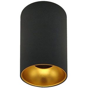 Led opbouwspot | Rond | Zwart/Goud | GU10 fitting | Ø 80mm