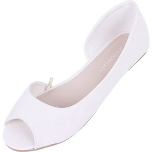 Sarcia.eu Ecrufarbene zehenfreie Ballerinas Ballerinaschuhe für Damen 39 EU Ballerina