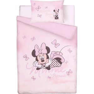 Set roze katoenen beddengoed 135x200cm Minnie Mouse, OEKO-TEX gecertificeerd 135x200 cm