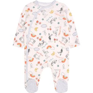 Grijs-witte set: rompertje, body, slabbetje, muts Bugs Bunny DISNEY OEKO-TEX 0-2 m 56 cm