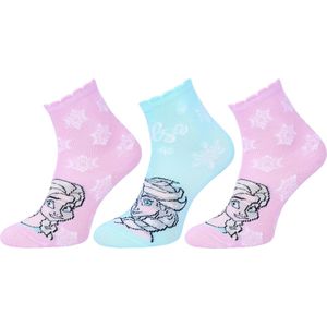 3x roze en mint meisjessokken Disney / MAAT 23-26