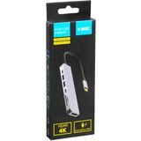 iBox - IUH3SL4K - Docking Station - Zilver - USB-C - 7 Havens