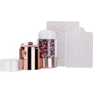 Dubbele siliconen nagelstempel met kristallen