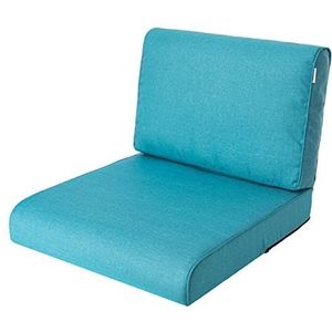 PillowPrim Kussen voor rotan stoel outdoor kussen zitkussen rotan meubels blauw 60 x 60 cm