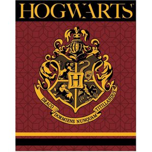 Harry Potter - Fleeceplaid - Rood - Hogwarts - 120x150 cm