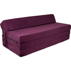 Opvouwbaar matras - 2 persoons - 200x120x10cm - bordeaux
