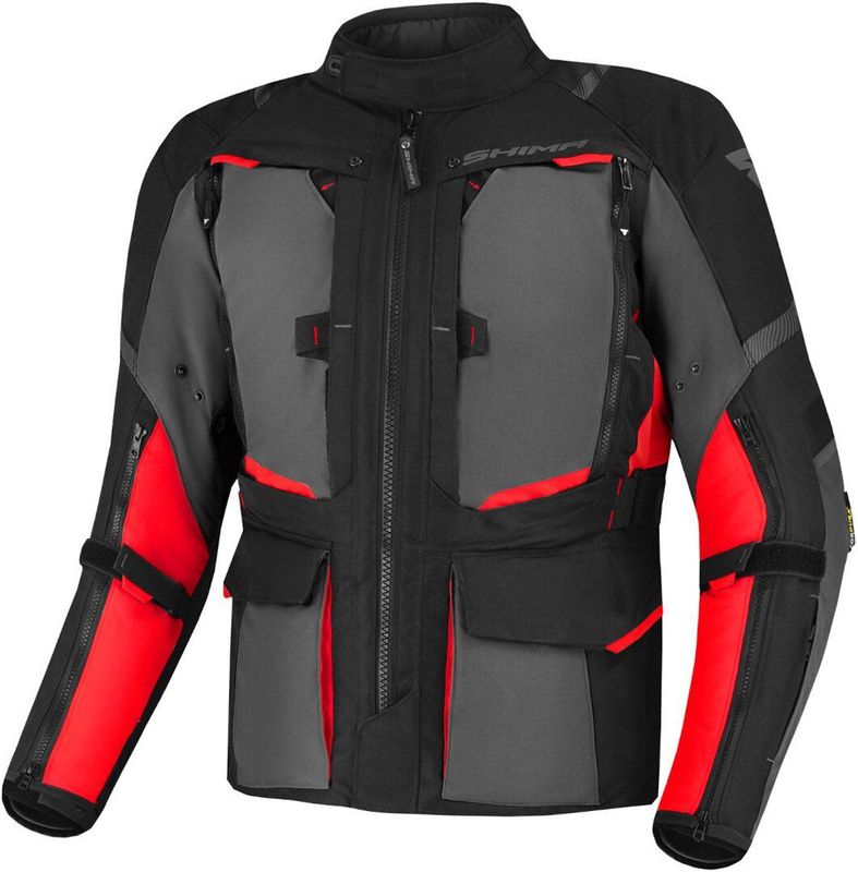 SHIMA - Hero 2.0 - Waterproof Motorjas - Zwart Rood - Textiel