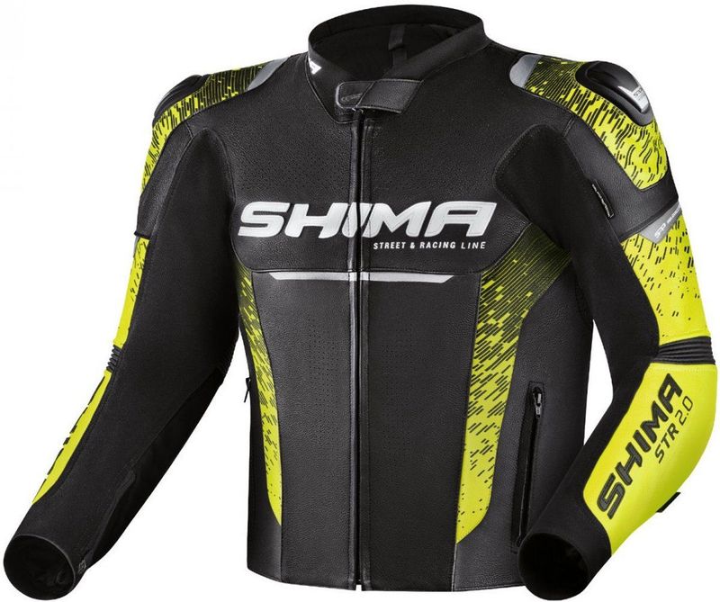 SHIMA Heren STR 2.0 jas, zwart/fluo, 46, Zwart/Fluo, 56