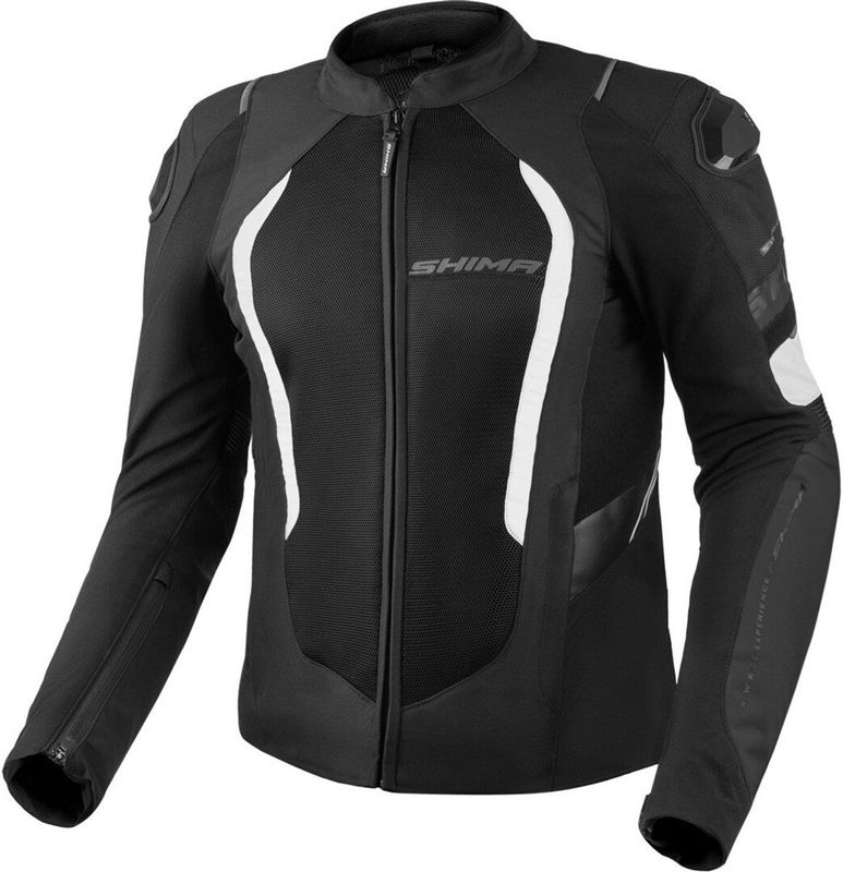 SHIMA - Mesh Pro 2.0 - Textiele Motorjas - Zwart Wit