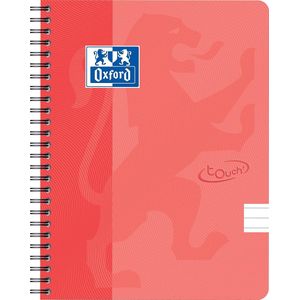 Oxford Touch Notebook A5 ruled 7 mm soft touch cover twin-wire 180 pages