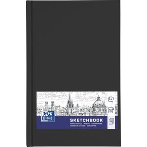 Oxford - Schetsboek A5 - harde kaft - 96 vel - 100g papier - zwart