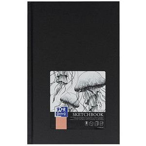 Oxford - Schetsboek A5 - harde kaft - 96 vel - 100g papier - zwart