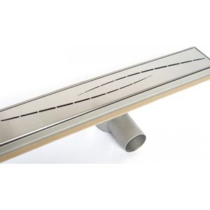 Bielbet Wave Douchegoot 600MM met Flens & Sifon