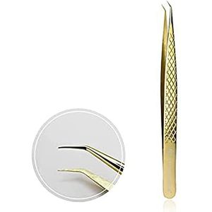 Kristallen Wimpers Pincet Model 02 Goud