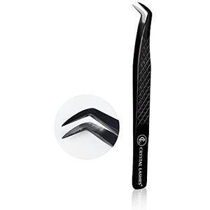 Kristallen Wimpers Pincet Model 03 Zwart