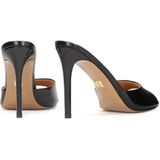 Muiltjes - Leer - Wit - Hoge Hak