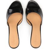 Muiltjes - Leer - Wit - Hoge Hak