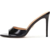 Muiltjes - Leer - Wit - Hoge Hak