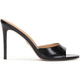 Muiltjes - Leer - Wit - Hoge Hak