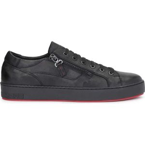 Kazar - Zwarte Sneakers - Leer - Sportieve Stijl