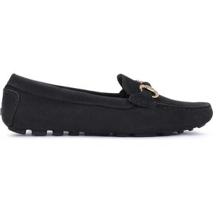 Mocassins - Zwart - Nubuck - Comfortinzetstuk van Schapenleer