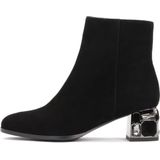 Kazar - Enkellaarsjes - Zwart - Suède