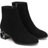 Kazar - Enkellaarsjes - Zwart - Suède