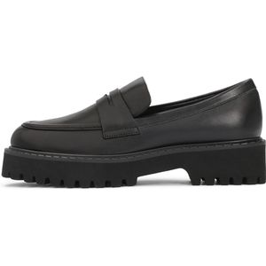 Kazar - Zwarte Leren Loafers - Casual - Dikke Zool