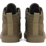 Hoge herensneakers gemaakt van twee soorten leer