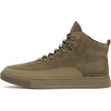 Hoge herensneakers gemaakt van twee soorten leer