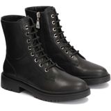 Kazar - Enkellaarsjes - Zwart - Korenleer