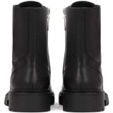 Kazar - Enkellaarsjes - Zwart - Korenleer