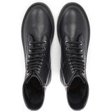 Kazar - Enkellaarsjes - Zwart - Korenleer