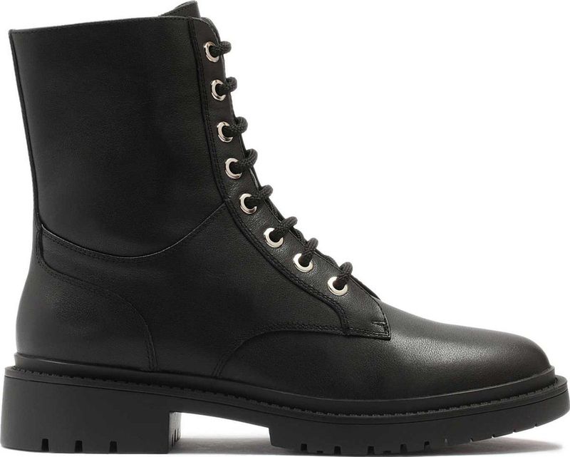 Kazar - Enkellaarsjes - Zwart - Korenleer