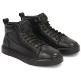 Leren herensneakers in een trendy uitvoering