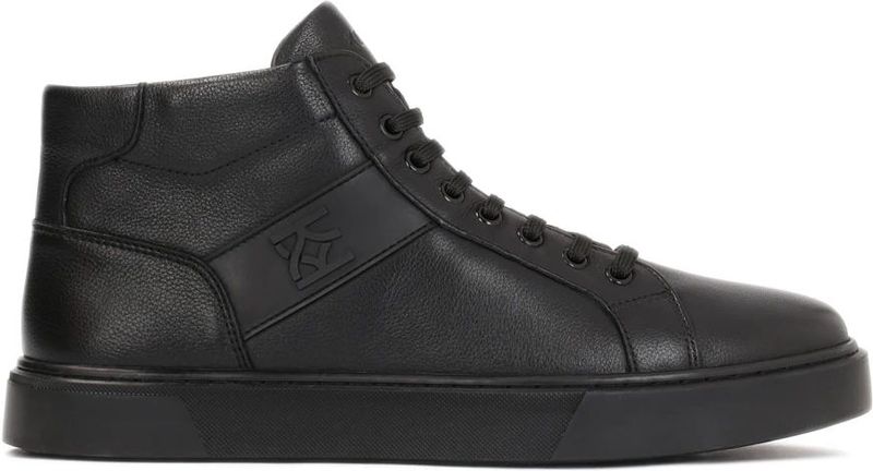 Kazar - Hoge Herensneakers - Zwart - Nerfleer - Monogram