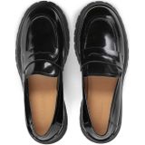 Mocassins - Effen - Leer - Blokhak - Middelhoge Hak (3-7 cm)