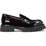 Mocassins - Effen - Leer - Blokhak - Middelhoge Hak (3-7 cm)