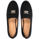 Kazar - Loafers - Zwart - Suède - Platte Schoenen