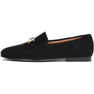 Kazar - Loafers - Zwart - Suède - Platte Schoenen