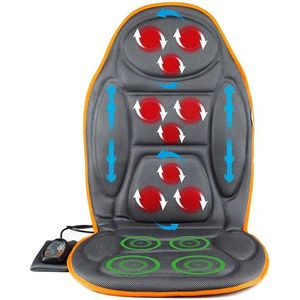 Medivon - Cosy Mesh - Shiatsu Massagestoel - Zwart - Massagemat met Warmtefunctie en 4 Massagezones