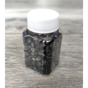 Microringen met siliconen voor extensions 500stuks - Zwart (diameter 6mm)